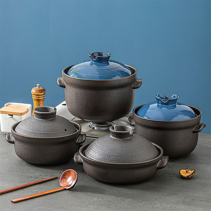 Ceramic Casserole Pot Set - Green Grill