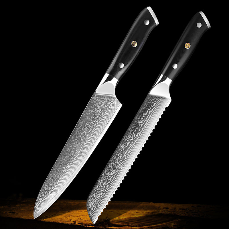 Professional Damascus Kitchen Knife Set