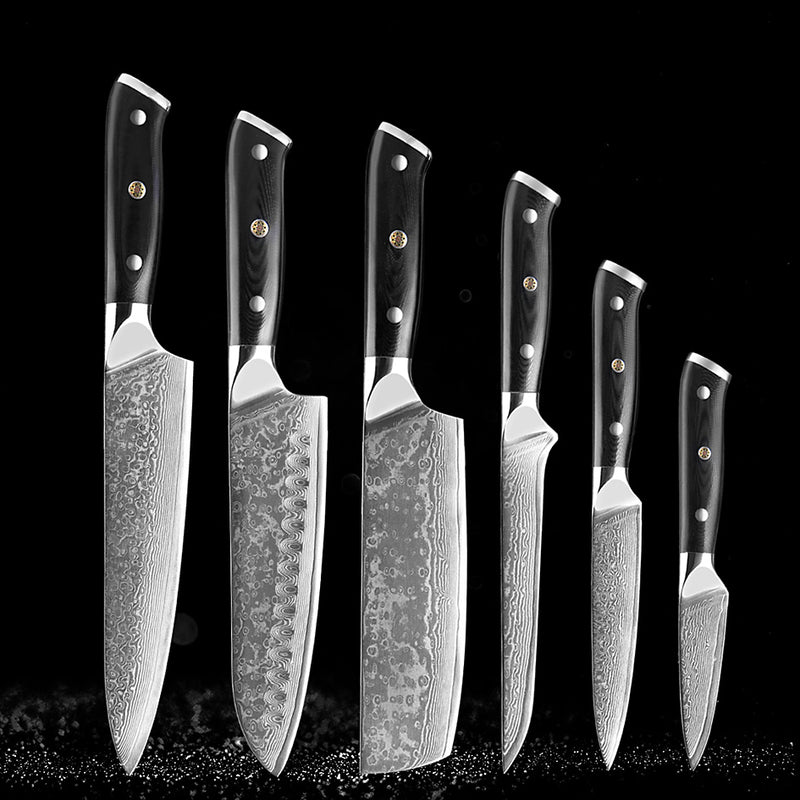 Professional Damascus Kitchen Knife Set