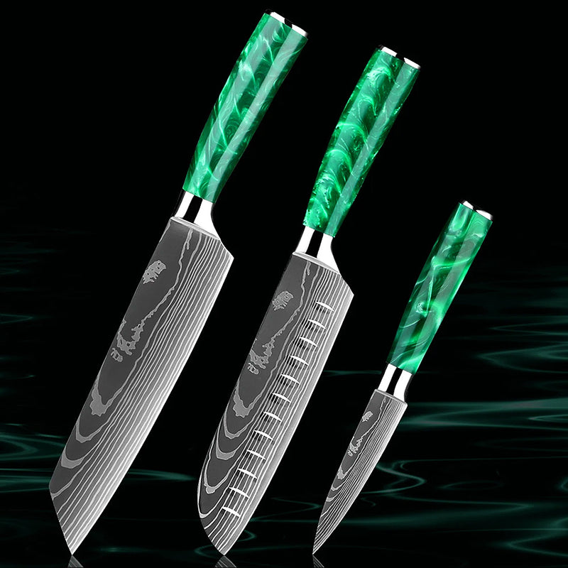 Razor Sharp Kitchen Knife Green